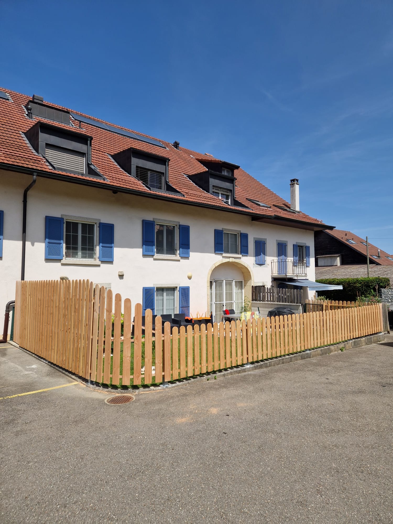 Clôture bois résidentiel